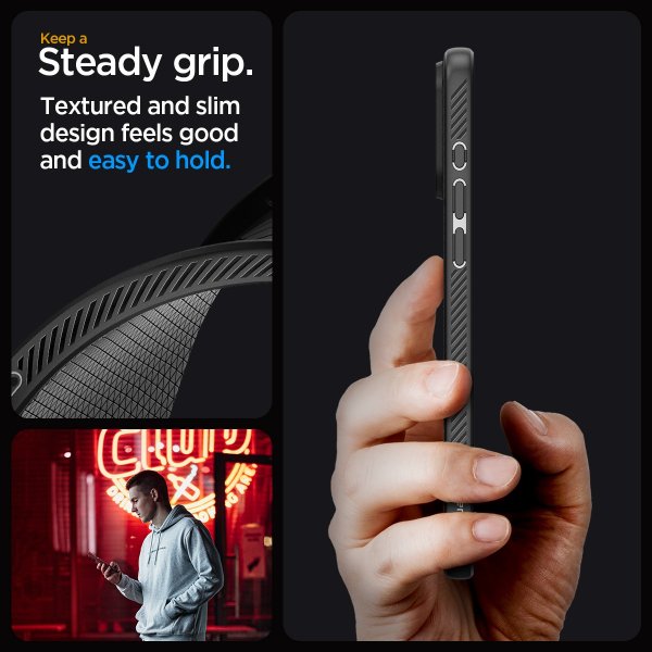 Spigen iPhone 15 Pro Max Skal Liquid Air Matte Black