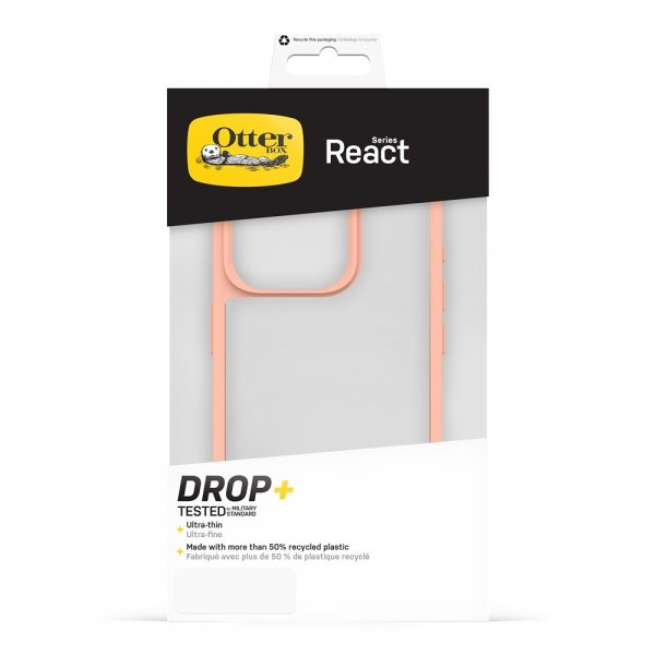 Otterbox iPhone 15 Pro Skal React Peach Perfect