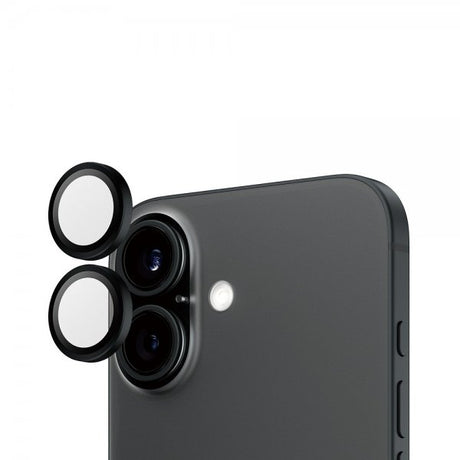 PanzerGlass iPhone 16/iPhone 16 Plus Kameraskydd Hoops Svart