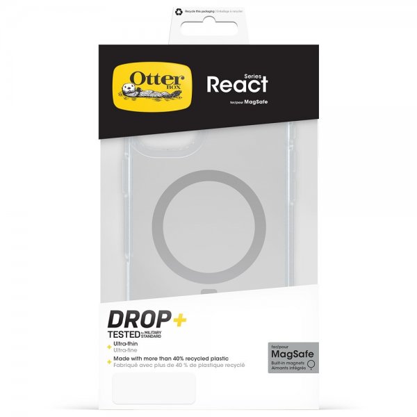 Otterbox iPhone 16 Plus Skal React MagSafe Transparent