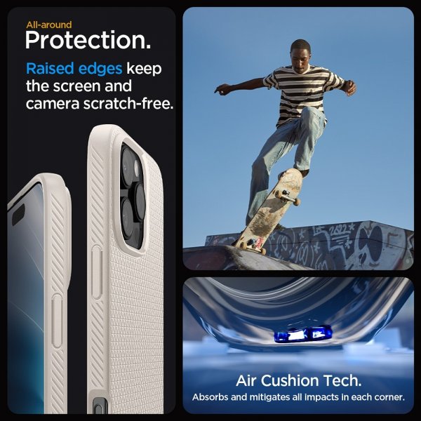 Spigen iPhone 16 Pro Max Skal Liquid Air Natural Titanium