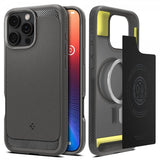 Spigen iPhone 16 Pro Max Skal Rugged Armor MagFit Grå