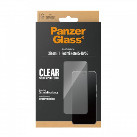 PanzerGlass Xiaomi Redmi Note 15/Xiaomi Redmi Note 15 5G Skärmskydd Ultra-Wide Fit