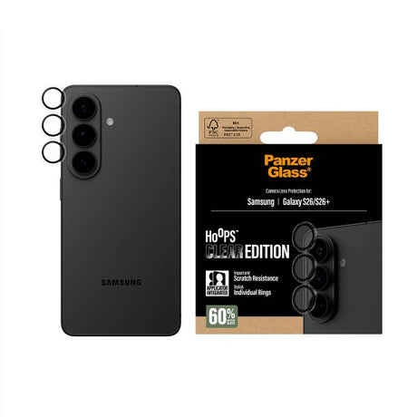 PanzerGlass Samsung Galaxy S26/S26 Plus Kameraskydd Hoops Transparent
