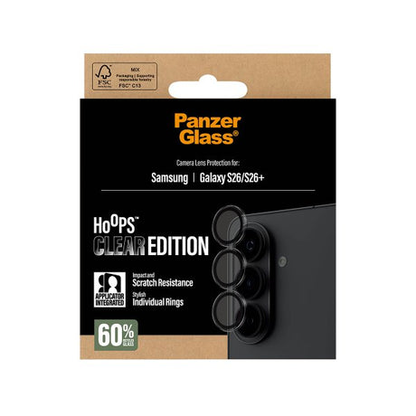 PanzerGlass Samsung Galaxy S26/S26 Plus Kameraskydd Hoops Transparent