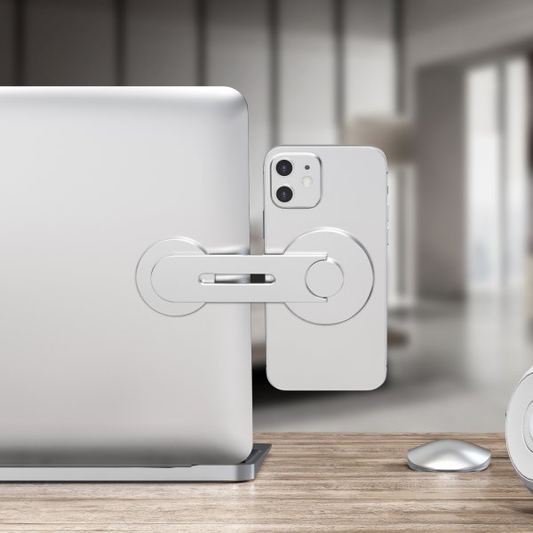 Puro Mobilhållare till Dator MagSafe Silver