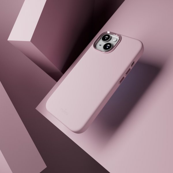 Puro iPhone 15 Plus Skal ICON Mag Pro Rosa