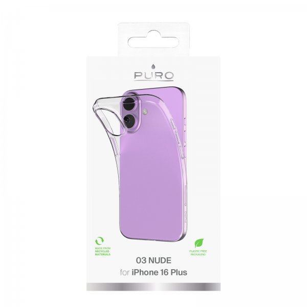 Puro iPhone 16 Plus Skal Nude Transparent