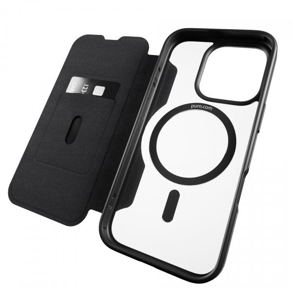 Puro iPhone 16 Pro Fodral Book Mag 2 Svart