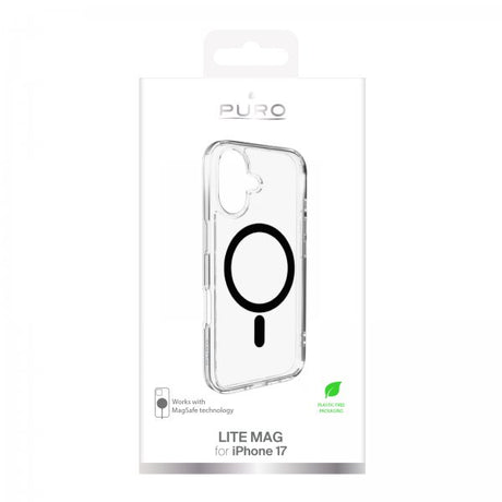 Puro iPhone 17 Skal Lite Mag Transparent Svart