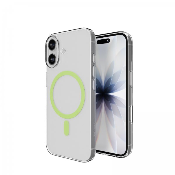 Puro iPhone 17 Skal Lite Mag Transparent Grön