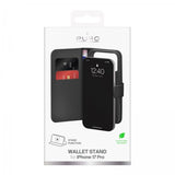 Puro iPhone 17 Pro Fodral Wallet Stand Svart