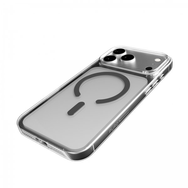 Puro iPhone 17 Pro Skal Lite Mag Transparent Grå