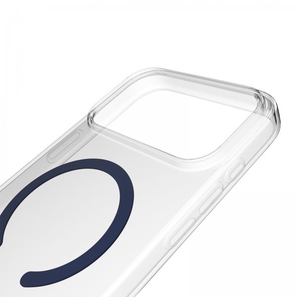 Puro iPhone 17 Pro Max Skal Lite Mag Transparent Blå