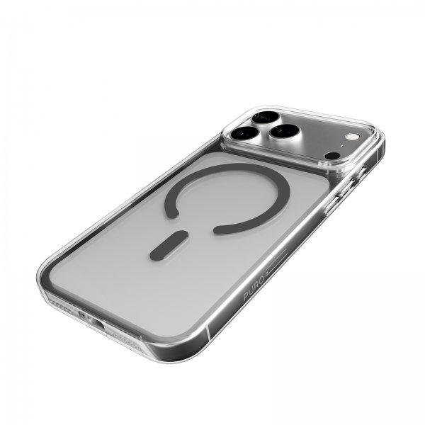 Puro iPhone 17 Pro Max Skal Lite Mag Transparent Grå