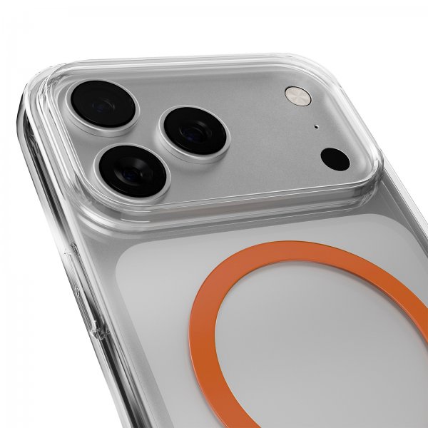 Puro iPhone 17 Pro Max Skal Lite Mag Transparent Orange