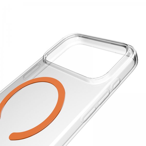 Puro iPhone 17 Pro Max Skal Lite Mag Transparent Orange