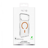 Puro iPhone 17 Pro Max Skal Lite Mag Transparent Orange
