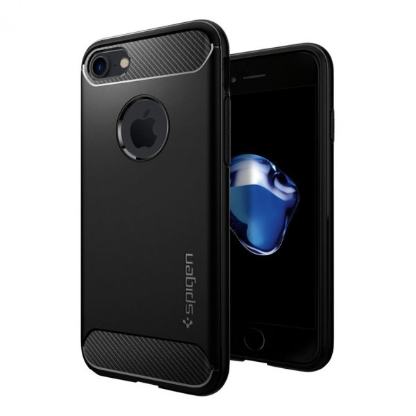 Spigen iPhone 7/8/SE Skal Rugged Armor Matte Black