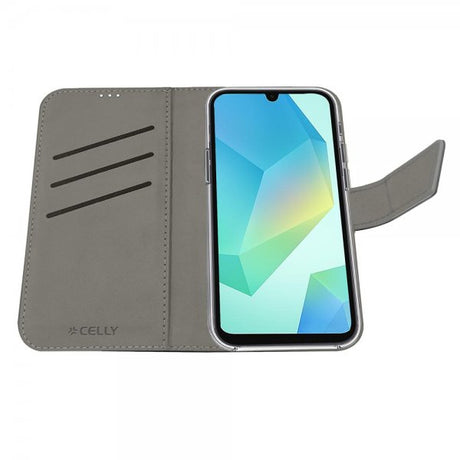 Celly Samsung Galaxy A17 Fodral Wally Wallet Case Svart