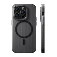 - iPhone 12/iPhone 12 Pro - Skal - Korrugerad MagSafe - Svart