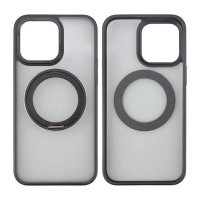 - iPhone 15 Pro - Skal - Roterbart MagSafe Stativ - Svart