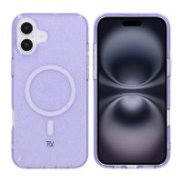 - iPhone 16 Plus - Skal - Glitter MagSafe - Lila