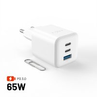 - Laddare - Mini PD 65W GaN - USB-A & USB-C