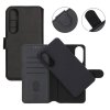 - Samsung Galaxy S25 FE - Fodral - 4 Kortfack Löstagbart Skal - Svart