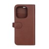 - iPhone 15 Pro - Fodral - 3 Kortfack Löstagbart Skal MagSeries - Brun