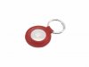 - AirTag - Hållare - Real Leather Keychain Case - Röd