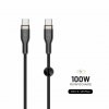 - Kabel - METAL Series - USB-C/USB-C 2m Svart