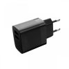 - Laddare med USB-C Kabel - 1m 2xUSB-A 17W Svart