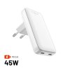 Reseladdare Slim Traveller 2xUSB-C 45W