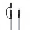 - Kabel - 2in1 USB-C/Lightning 60W - 1.2m Svart
