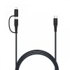- Kabel - 2in1 USB-C/Lightning 60W - 1.2m Svart