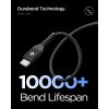 Essential - Kabel - Fabric USB-C/USB-C 100W - 1m Svart