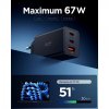 Essential - Laddare - 67W 2xUSB-C 1xUSB-A - Svart