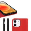 - iPhone 12 Mini - Fodral - Äkta Läder - Röd