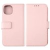 - iPhone 12/iPhone 12 Pro - Fodral - Äkta läder Kortfack - Rosa