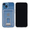 - iPhone 15 - Skal - med Stativ Korthållare - Transparent