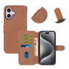 - iPhone 16 - Fodral - Magnetiskt Avtagbart Skal - Brun