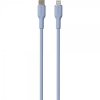 - Kabel - Soft Charge & Sync Cable - USB-C/Lightning 1.5m Ljusblå