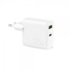 - Laddare - USB-A + USB-C Wall Charger - 25W Vit