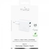 - Laddare - USB-A + USB-C Wall Charger - 25W Vit