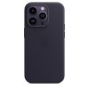 - iPhone 14 Pro Max - Skal - Leather Case MagSafe - Svartlila