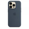 - iPhone 14 Pro Max - Skal - Silicone Case MagSafe - Storm Blue