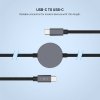 - USB-C Kabel med Smartwatch-laddning - 1.5m Svart
