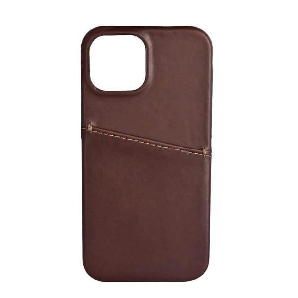 - iPhone 13 Mini - Skal - Backcover with Card Slot - Brun