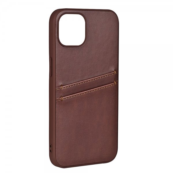 - iPhone 12/iPhone 12 Pro - Skal - Backcover with Card Slots - Brun